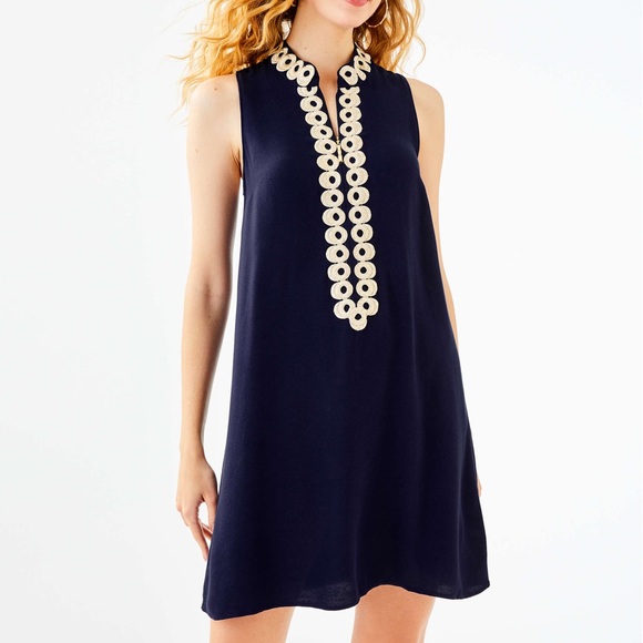 Lilly Pulitzer Dresses & Skirts - Lilly Pulitzer Jane High-Collar Shift Dress. 0.